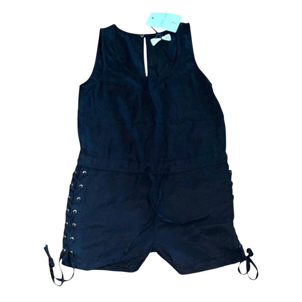 Pistola Denim- Black Sleeveless Lace-Up Black Romper / Playsuit - Size XS - NWT